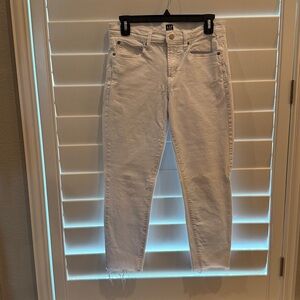 GAP White Skinny Mid Rise Crop Denim Jeans